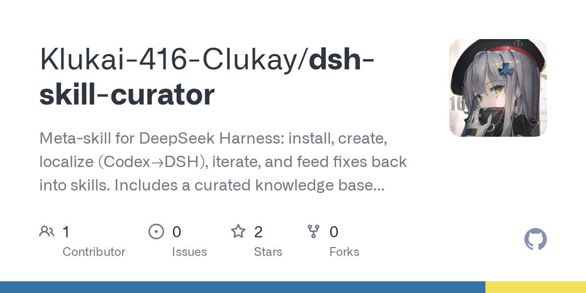 Klukai-416-Clukay/dsh-skill-curator Screenshot preview