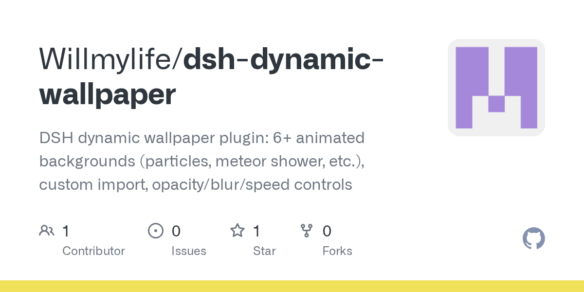 Willmylife/dsh-dynamic-wallpaper Screenshot preview