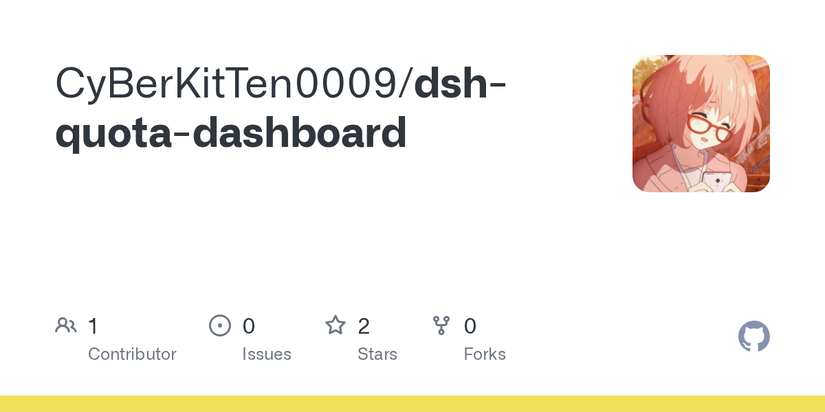 CyBerKitTen0009/dsh-quota-dashboard Screenshot preview