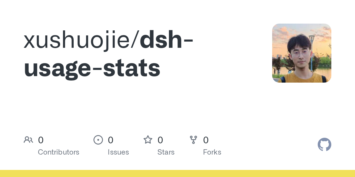 xushuojie/dsh-usage-stats Screenshot preview