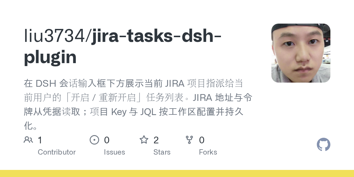 liu3734/jira-tasks-dsh-plugin Screenshot preview