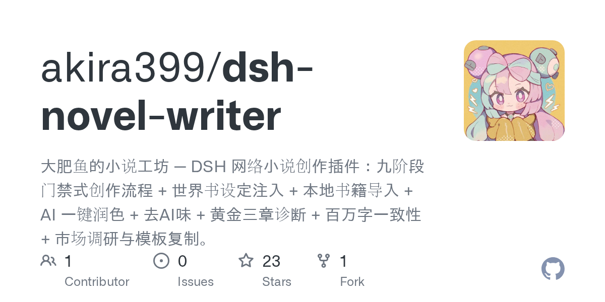 akira399/dsh-novel-writer Screenshot preview