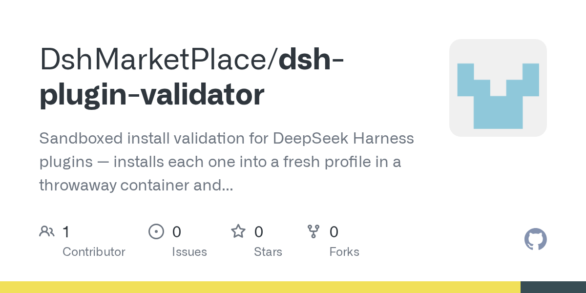 DshMarketPlace/dsh-plugin-validator Screenshot preview
