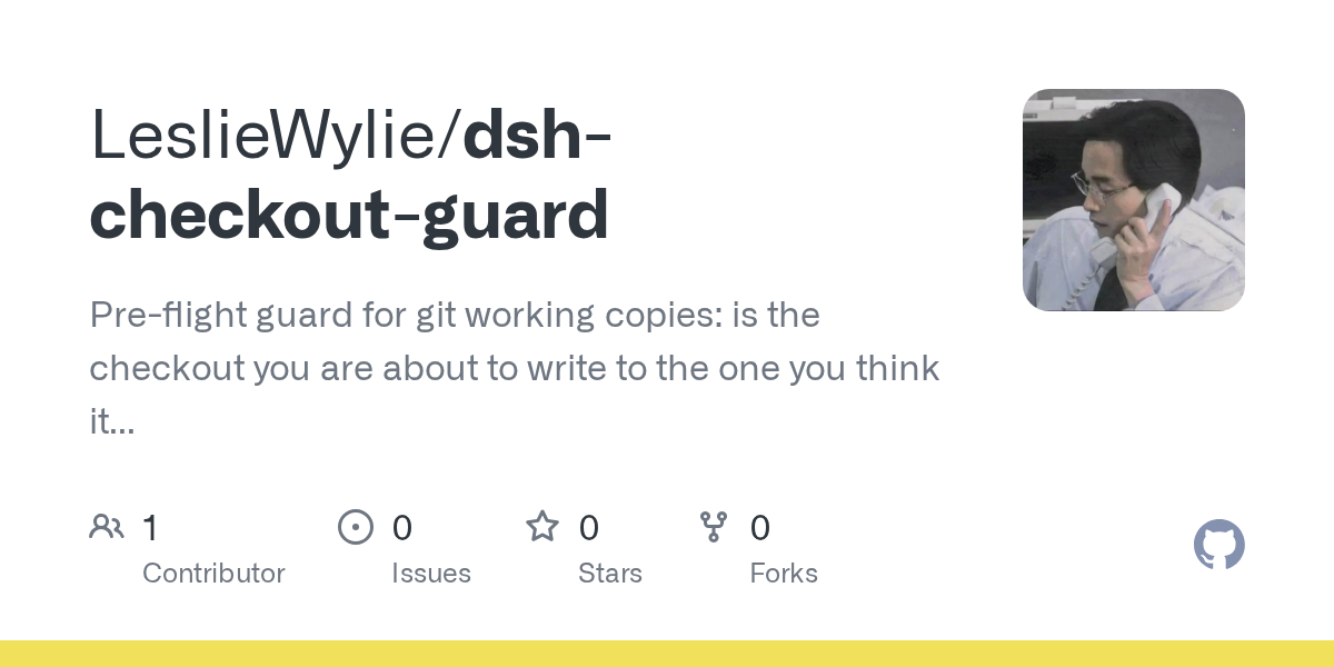 LeslieWylie/dsh-checkout-guard Screenshot preview