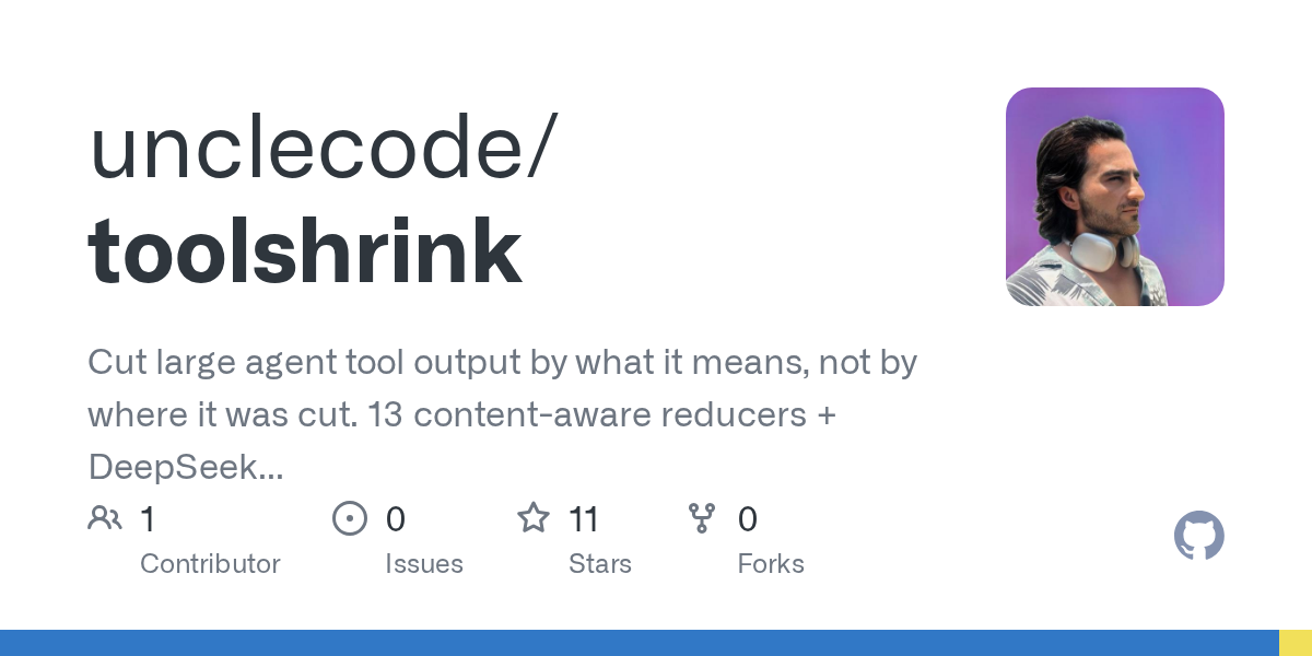 unclecode/toolshrink Screenshot preview