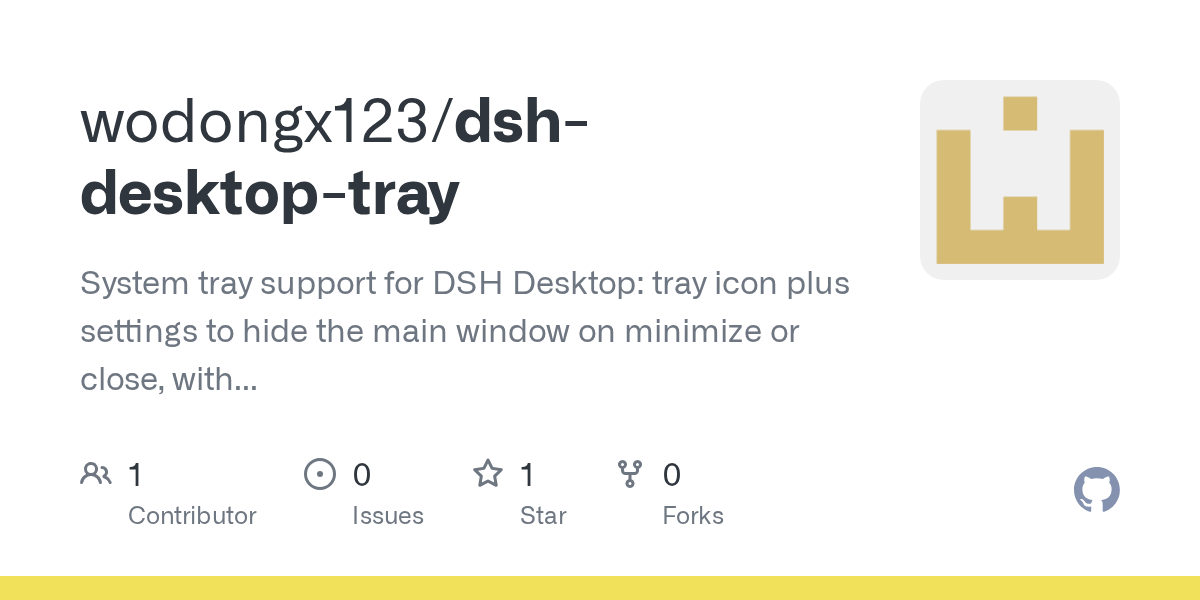 wodongx123/dsh-desktop-tray Screenshot preview