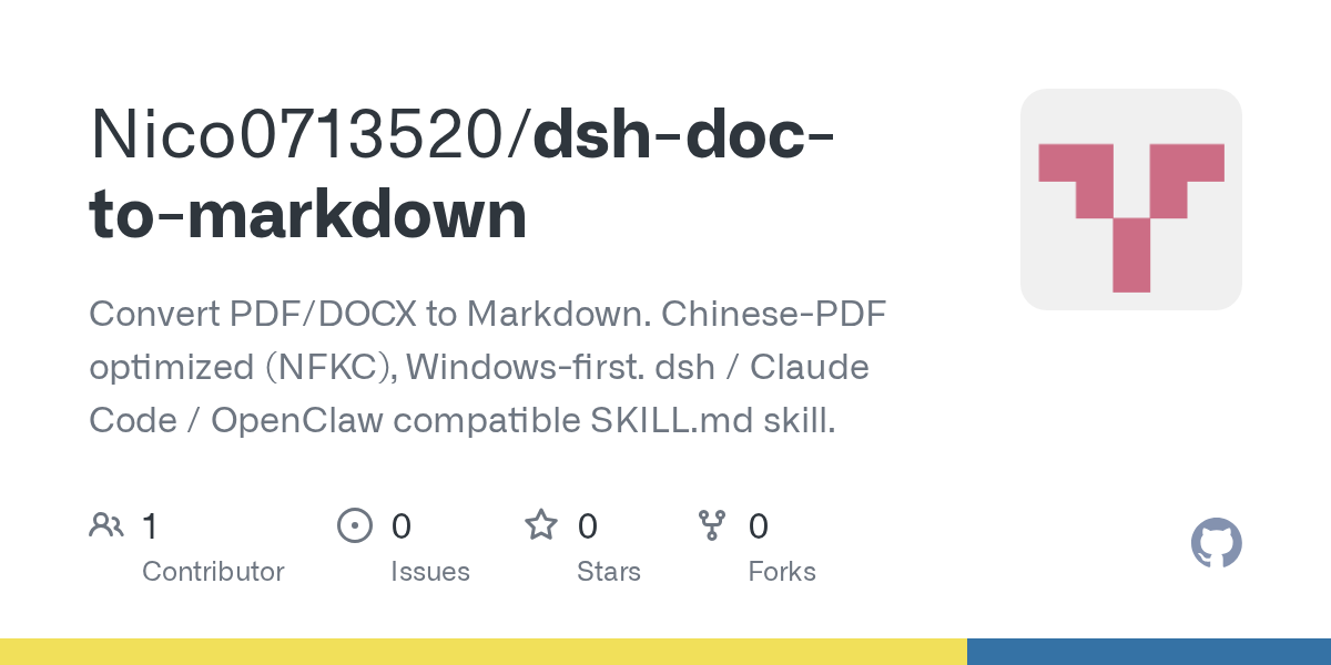 Nico0713520/dsh-doc-to-markdown Screenshot preview