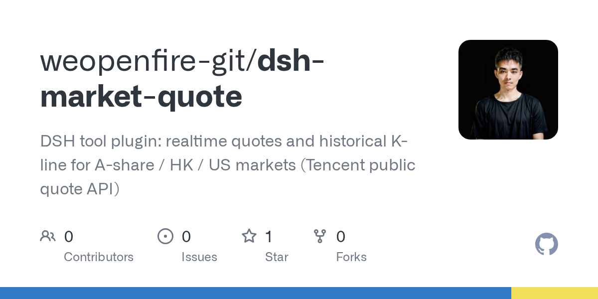 weopenfire-git/dsh-market-quote Screenshot preview