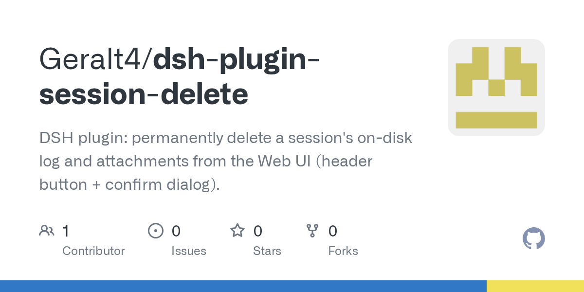 Geralt4/dsh-plugin-session-delete Screenshot preview