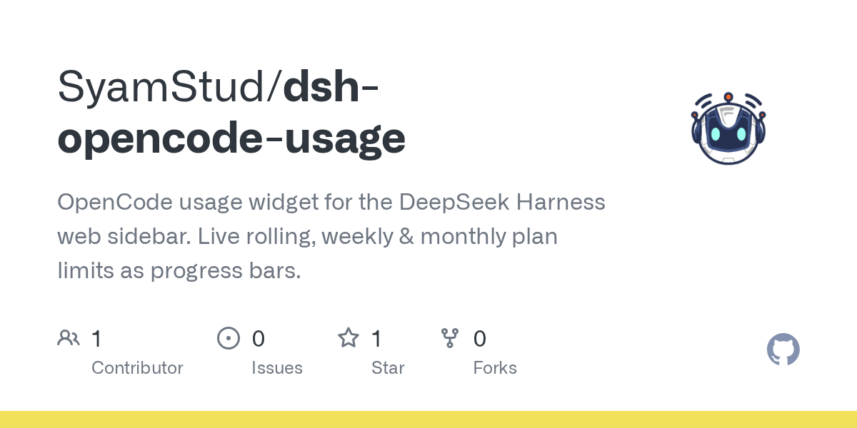 SyamStud/dsh-opencode-usage Screenshot preview