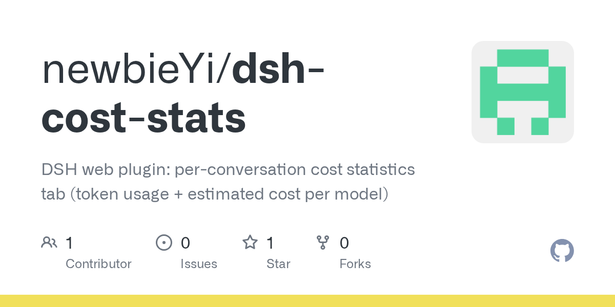 newbieYi/dsh-cost-stats Screenshot preview