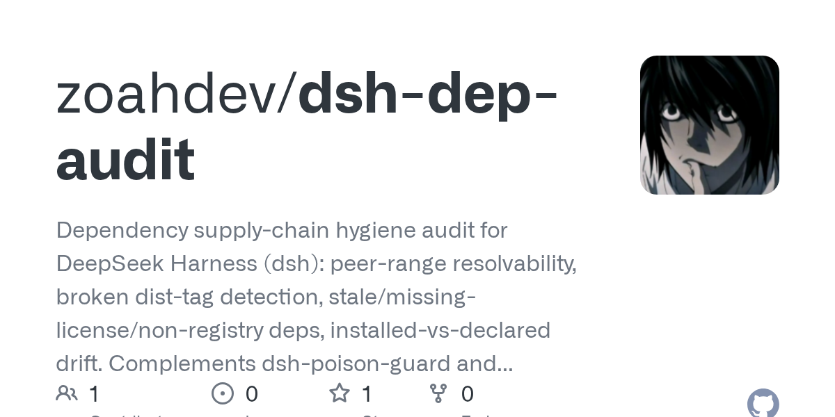 zoahdev/dsh-dep-audit Screenshot preview