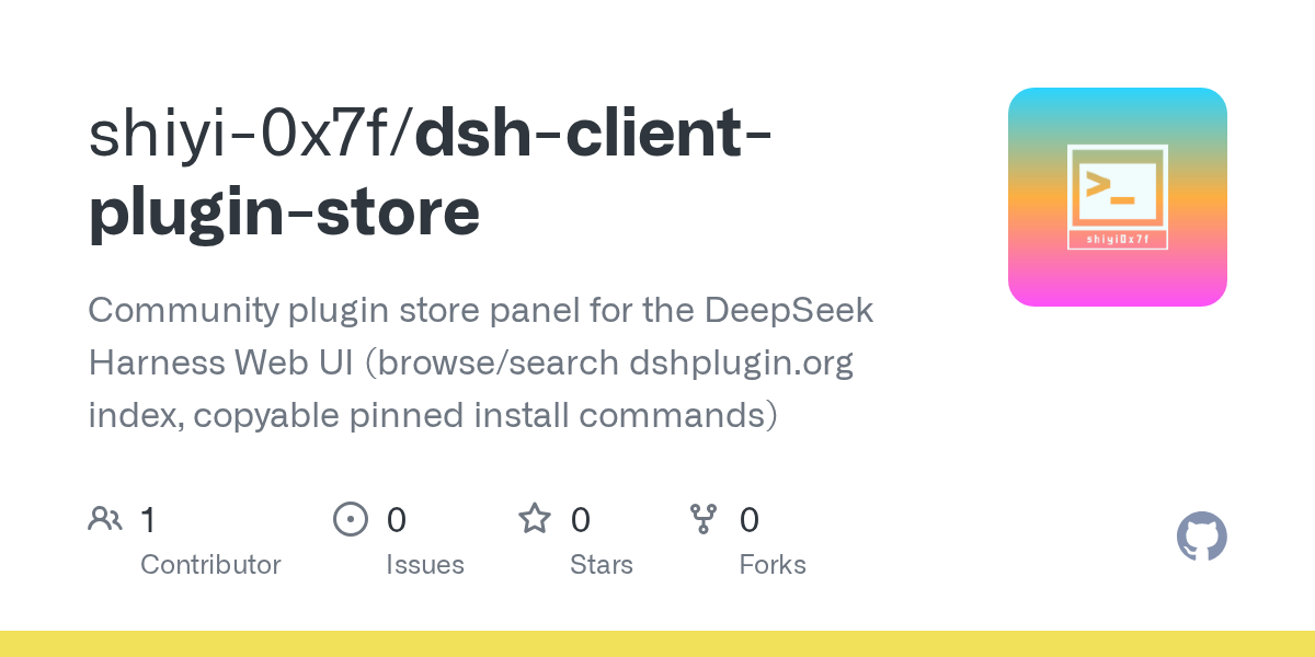 shiyi-0x7f/dsh-client-plugin-store Screenshot preview