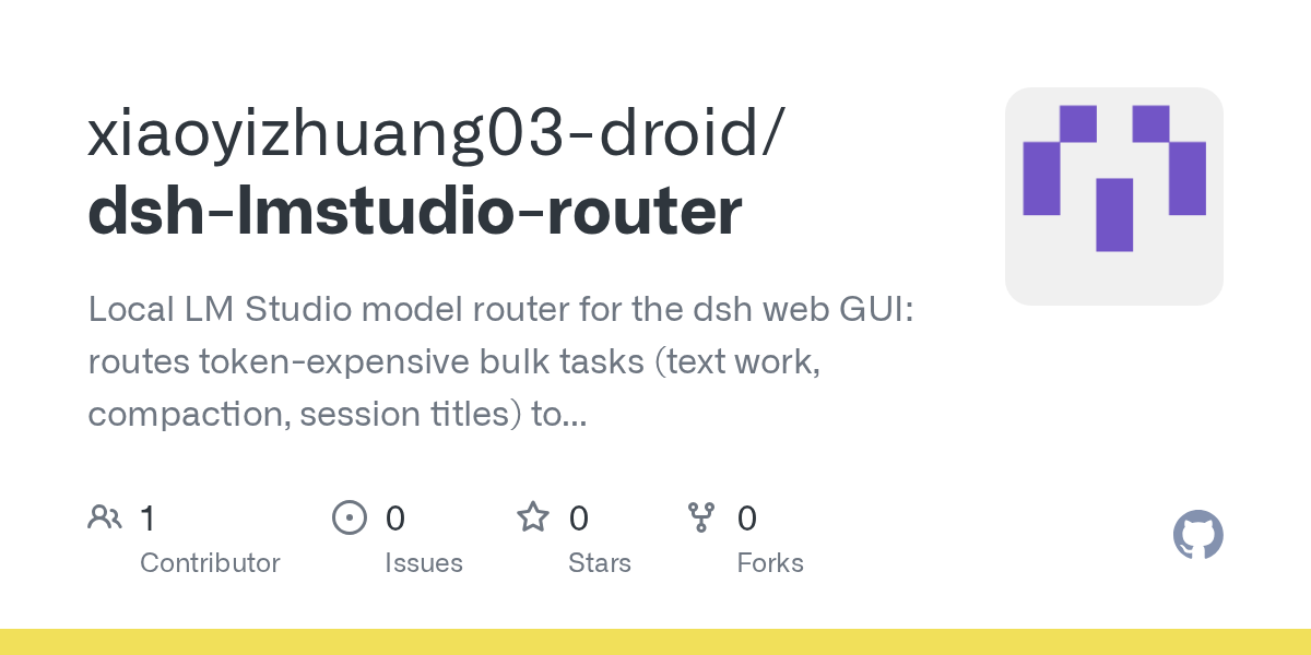 xiaoyizhuang03-droid/dsh-lmstudio-router Screenshot preview