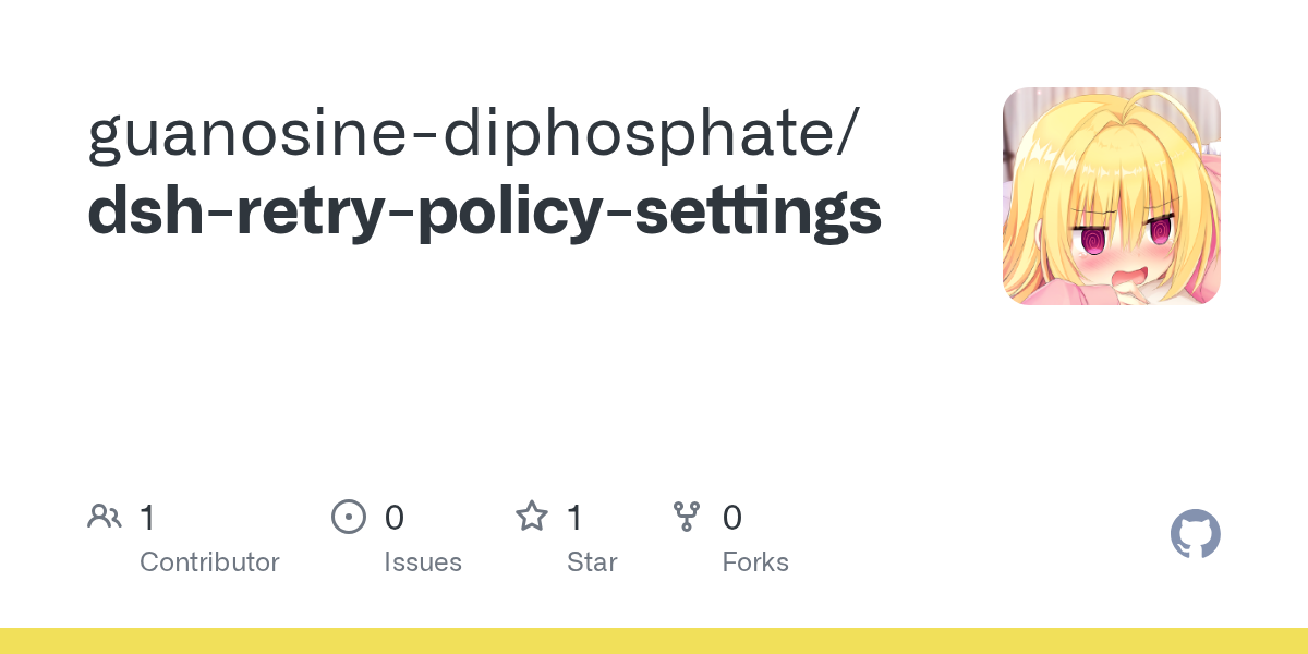 guanosine-diphosphate/dsh-retry-policy-settings Screenshot preview