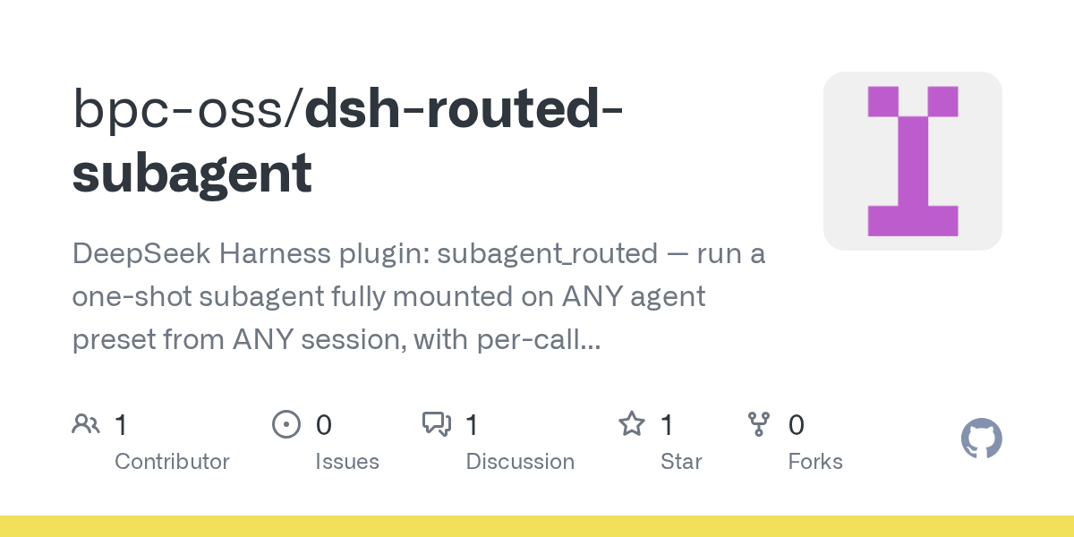 bpc-oss/dsh-routed-subagent Screenshot preview