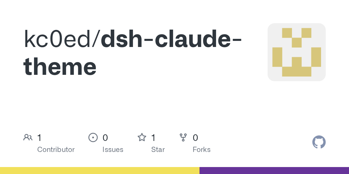 kc0ed/dsh-claude-theme Screenshot preview