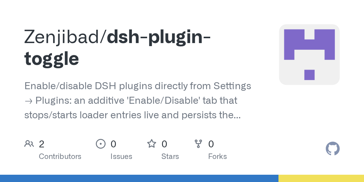 Zenjibad/dsh-plugin-toggle Screenshot preview