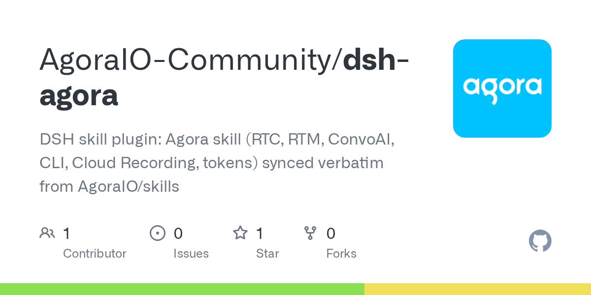 AgoraIO-Community/dsh-agora Screenshot preview