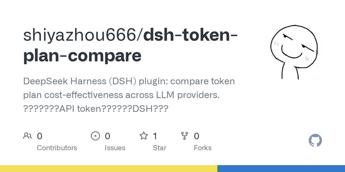 shiyazhou666/dsh-token-plan-compare Screenshot preview