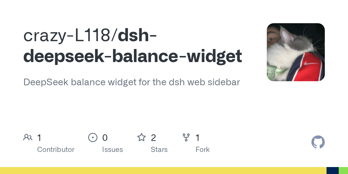 crazy-L118/dsh-deepseek-balance-widget Screenshot preview