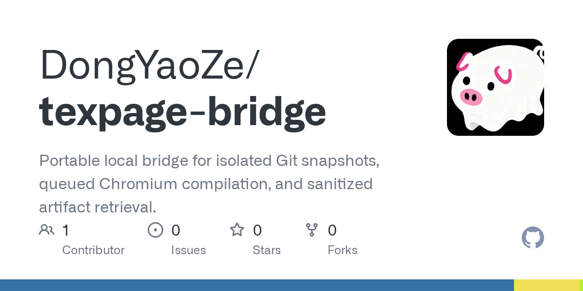 DongYaoZe/texpage-bridge Screenshot preview