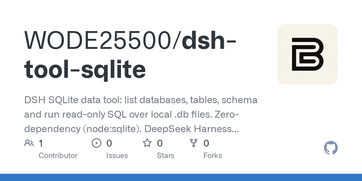 WODE25500/dsh-tool-sqlite Screenshot preview
