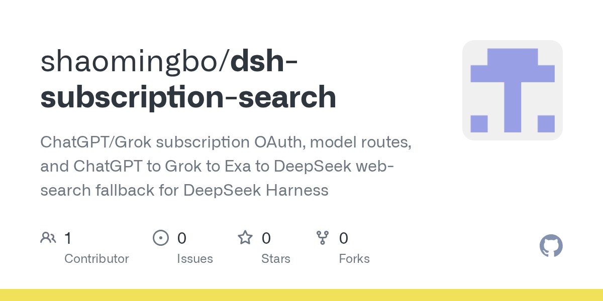 shaomingbo/dsh-subscription-search Screenshot preview
