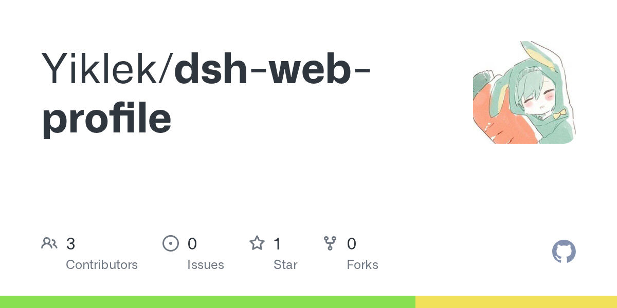 Yiklek/dsh-web-profile Screenshot preview