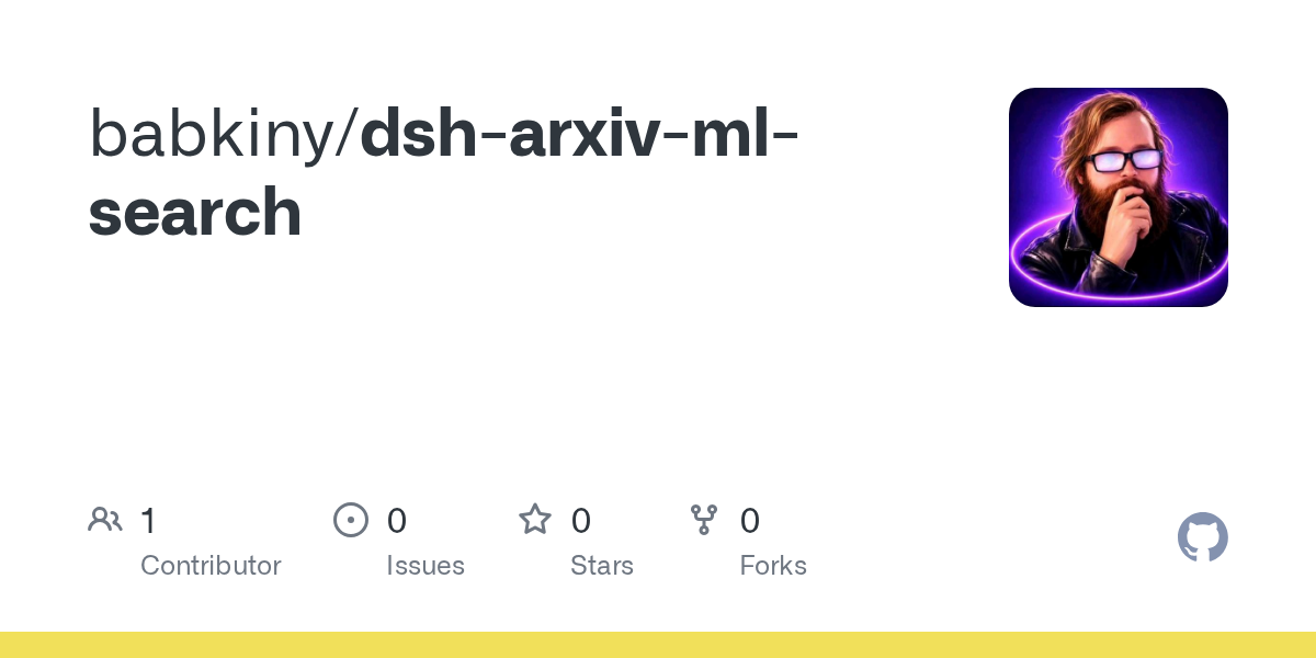 babkiny/dsh-arxiv-ml-search Screenshot preview