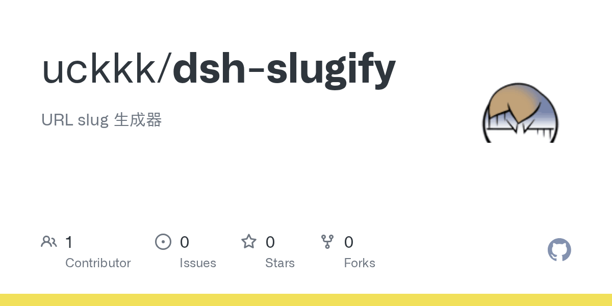 uckkk/dsh-slugify Screenshot preview