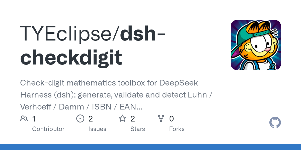 TYEclipse/dsh-checkdigit Screenshot preview