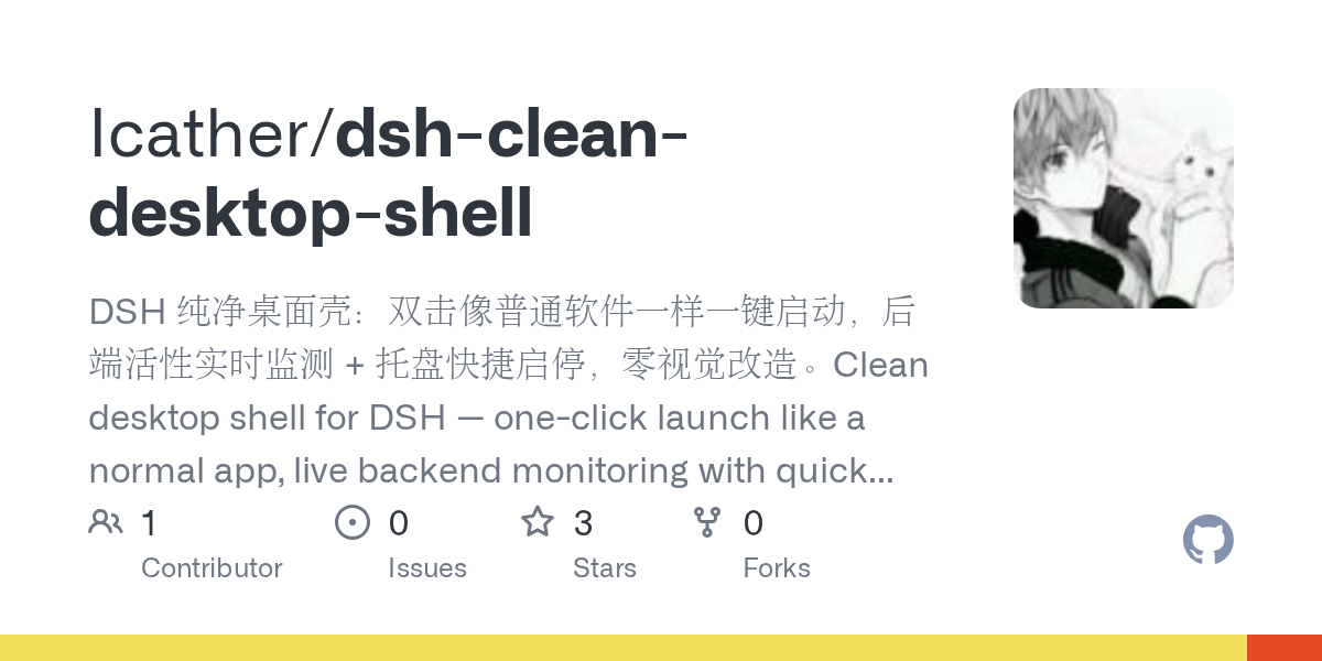 Icather/dsh-clean-desktop-shell Screenshot preview