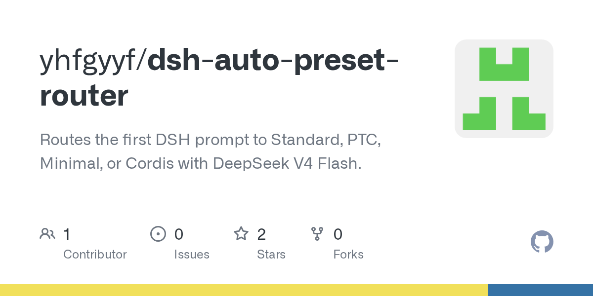 yhfgyyf/dsh-auto-preset-router Screenshot preview
