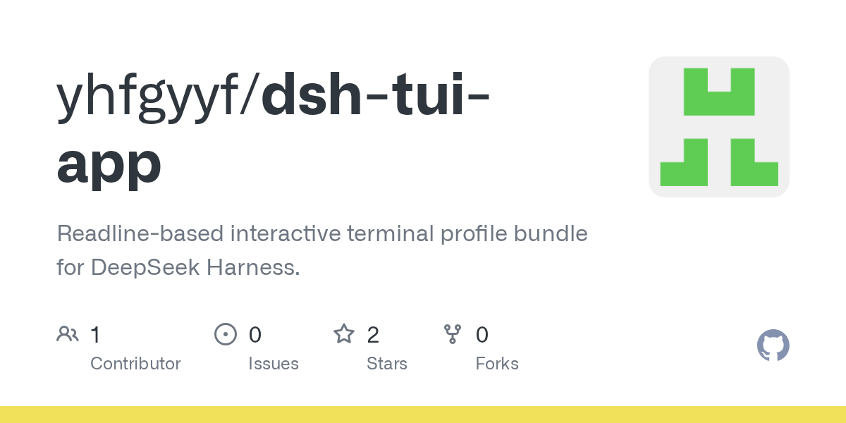 yhfgyyf/dsh-tui-app Screenshot preview