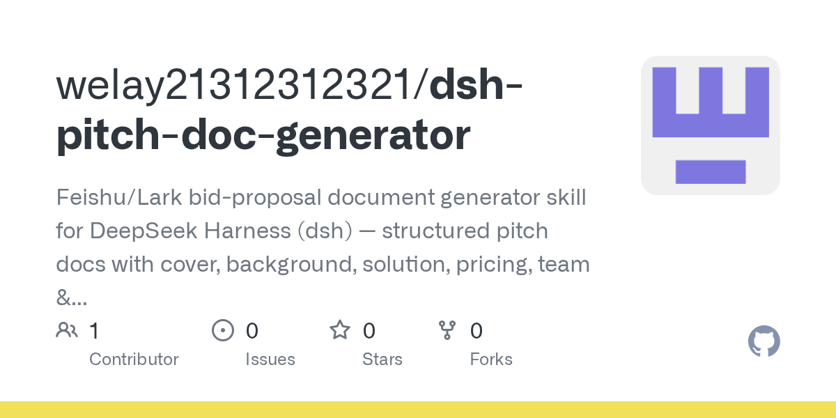 welay21312312321/dsh-pitch-doc-generator Screenshot preview
