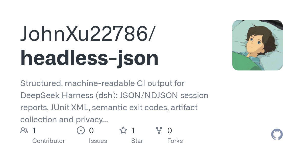 JohnXu22786/headless-json Screenshot preview