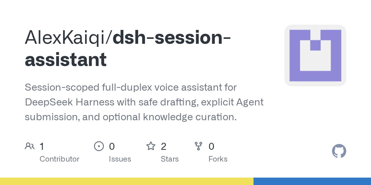 AlexKaiqi/dsh-session-assistant Screenshot preview