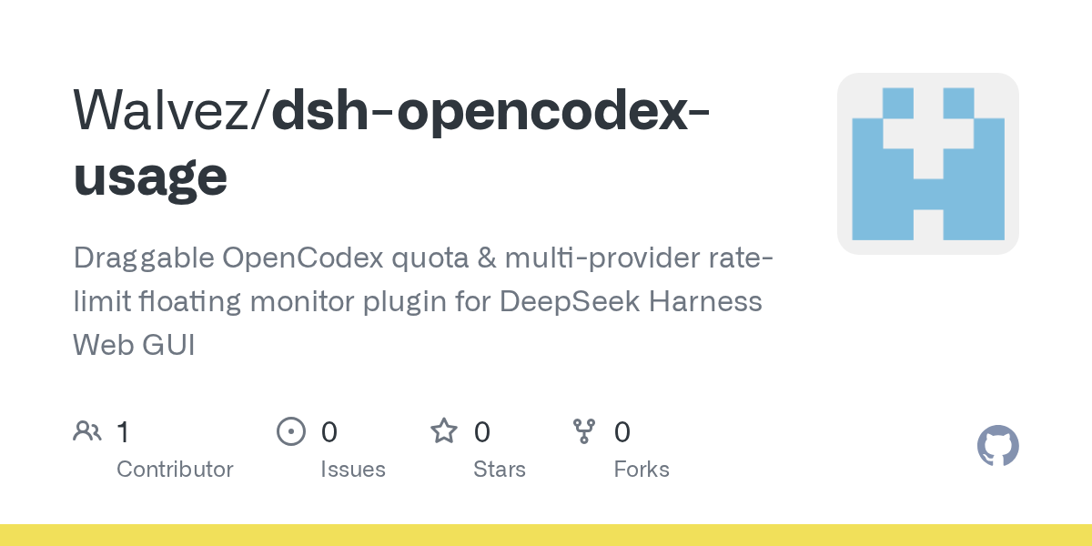 Walvez/dsh-opencodex-usage Screenshot preview