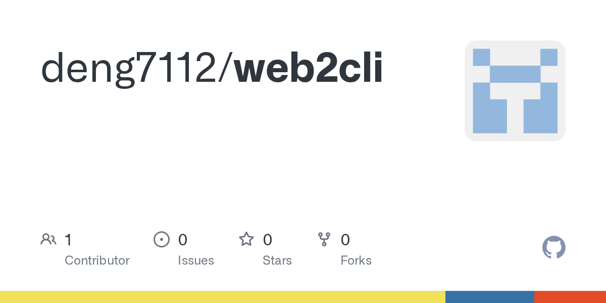 deng7112/web2cli Screenshot preview