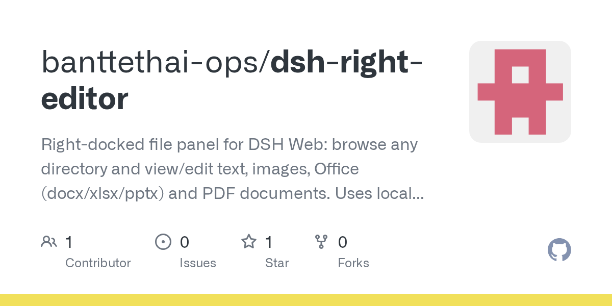 banttethai-ops/dsh-right-editor Screenshot preview