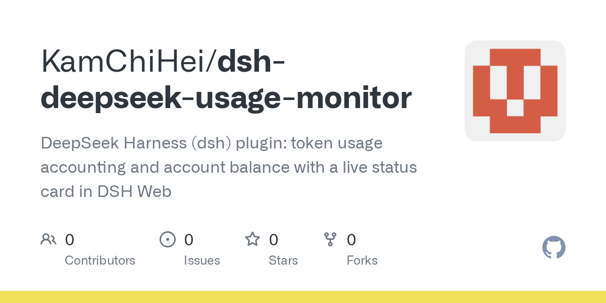 KamChiHei/dsh-deepseek-usage-monitor Screenshot preview