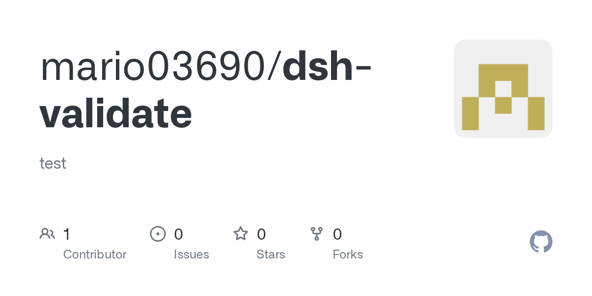 mario03690/dsh-validate Screenshot preview