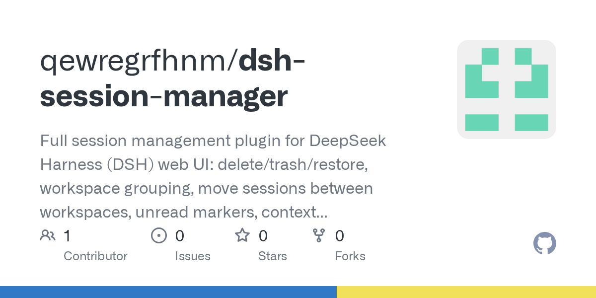 qewregrfhnm/dsh-session-manager Screenshot preview
