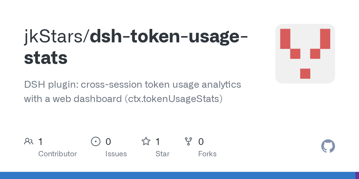 jkStars/dsh-token-usage-stats Screenshot preview