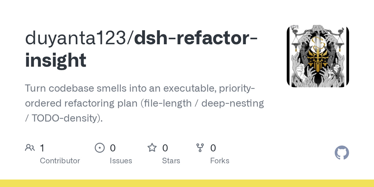 duyanta123/dsh-refactor-insight Screenshot preview