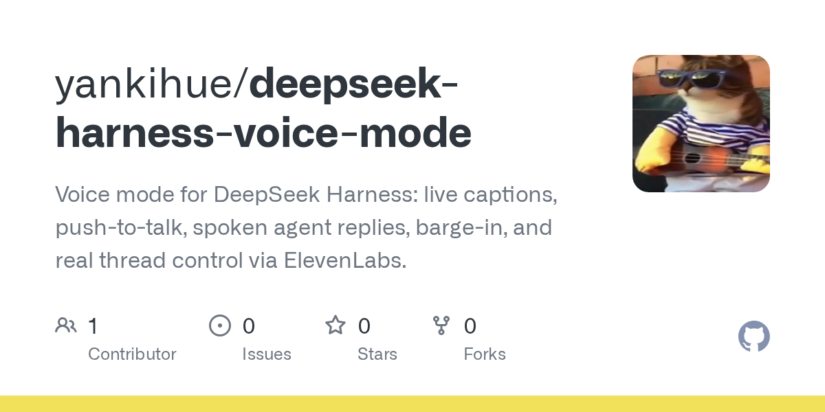 yankihue/deepseek-harness-voice-mode Screenshot preview