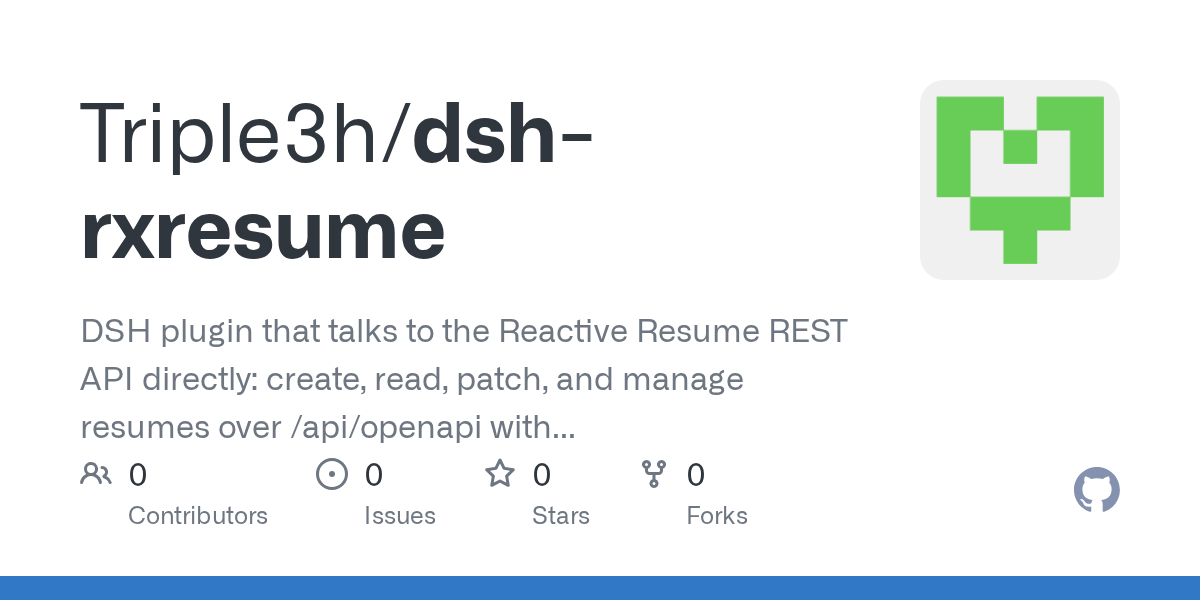 Triple3h/dsh-rxresume Screenshot preview