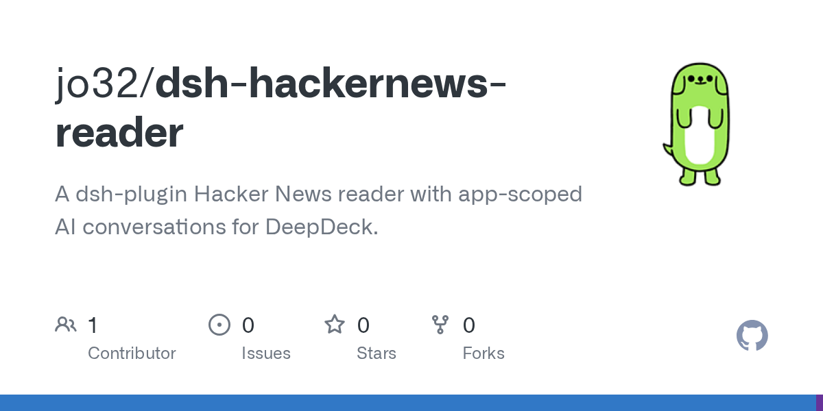 jo32/dsh-hackernews-reader Screenshot preview