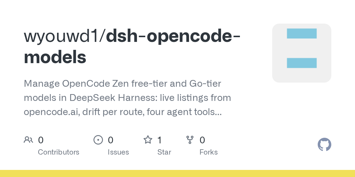 wyouwd1/dsh-opencode-models Screenshot preview